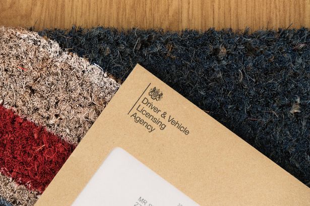 dvla letter on a doormat