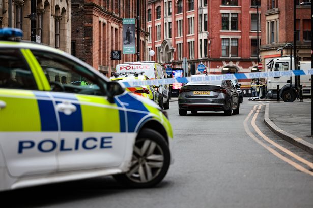 The road was cordoned off in both directions