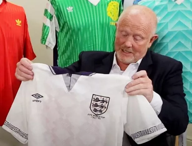 Mark Wright with his iconic Italia 90 shirts