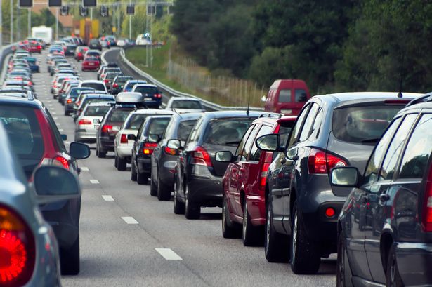 A traffic jam with rows of cars will be a familiar sight next weekend