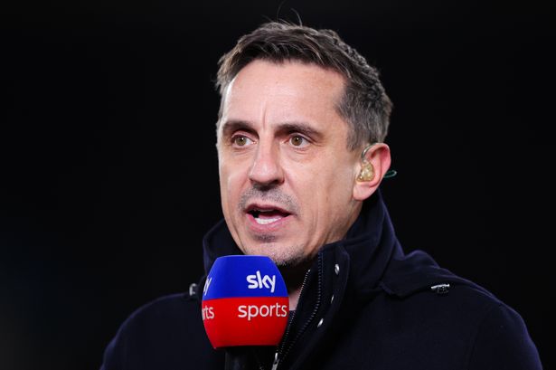 Sky Sports pundit Gary Neville prior to a Premier League game.