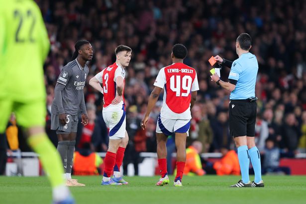 Eduardo Camavinga received his marching orders late on