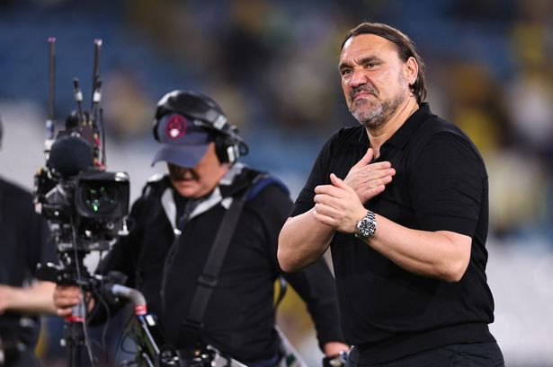 Daniel Farke celebrates
