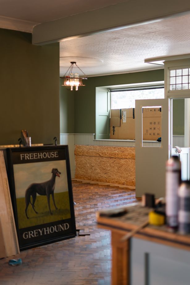 The team at The Greyhound pub in Fishponds have been hard at work getting it ready for opening day - with even a new mural and pub sign