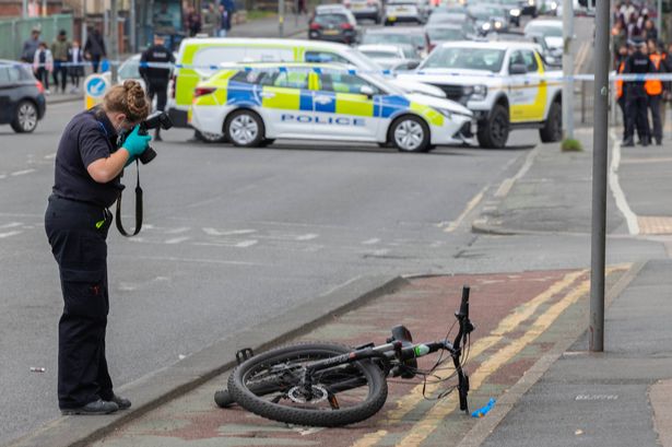 Police cordoned off the area this afternoon