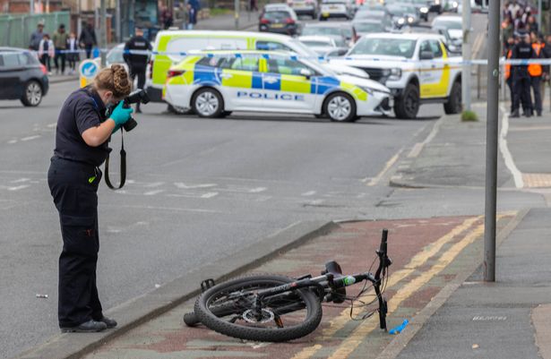 A bike was left on the ground
