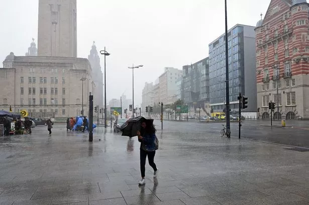 A yellow weather warning has been issued for Merseyside