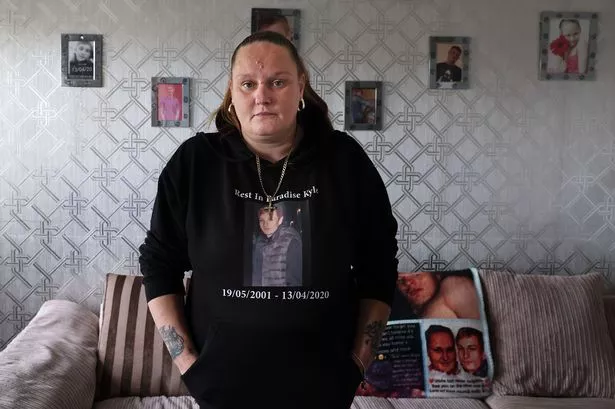 Lisa Whitley, the mum of Kyle Whitley, pictured at her Widnes home