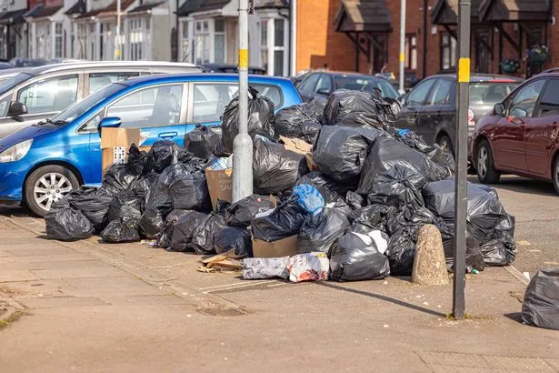 Rubbish piles up in Bordesley Green.