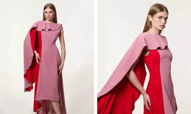 Karen millen pink and red dress