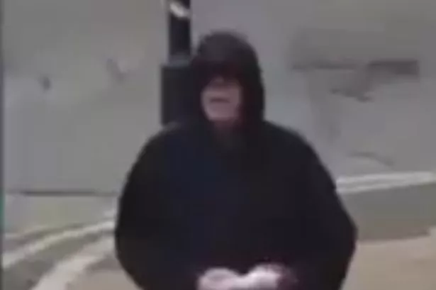 CCTV provided by The Sandon pub appears to show the moment the mural was defaced
