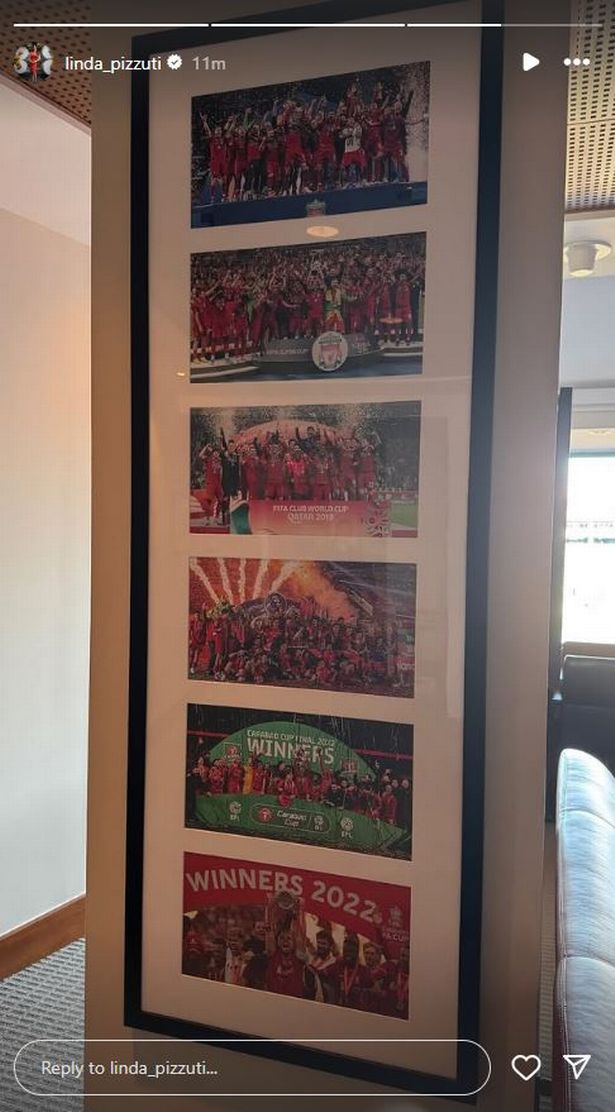 Linda Pizzuti has sent a message on Instagram as Liverpool close in on the Premier League title 