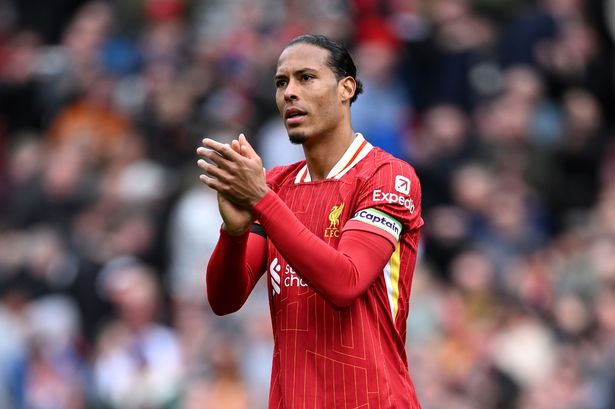 Virgil van Dijk applauding after Liverpool's victory over West Ham