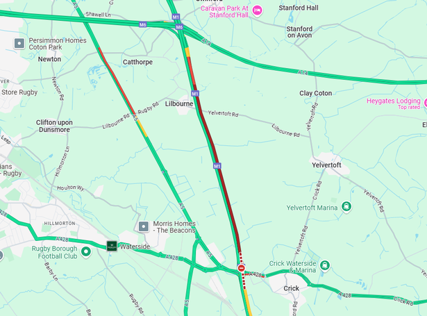 Congestion on the M1 via Google live traffic data
