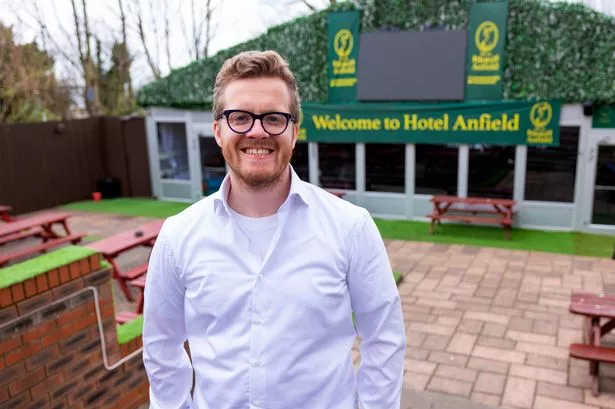 Peter Schriewersmann, who runs Hotel Anfield