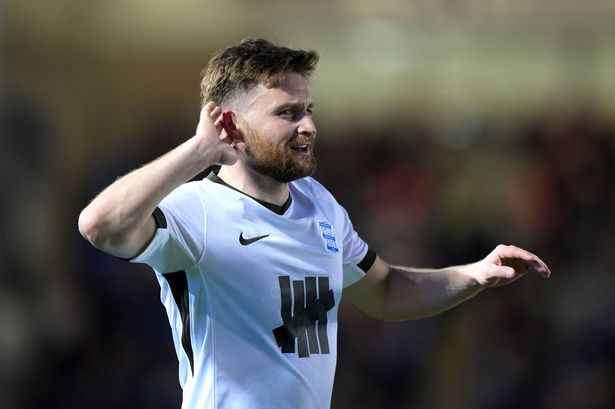 Birmingham's Alfie May celebrates scoring