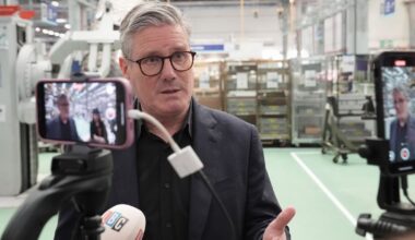 Keir Starmer condemns deadly Russian attacks on Ukraine during visit to Rolls-Royce in Bristol