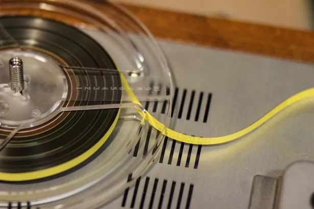 A reel-to-reel tape