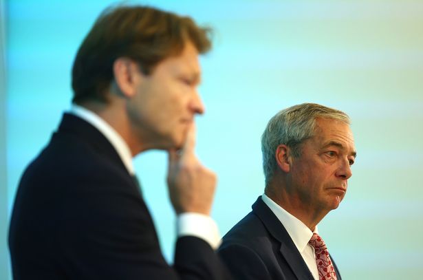 Nigel Farage took over from Richard Tice (left) as party leader during the election campaign