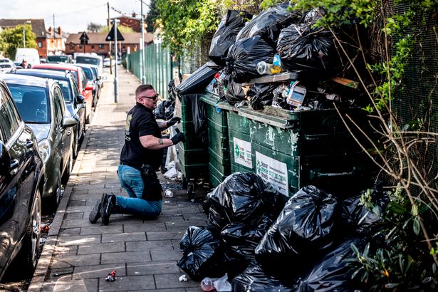 William got deep into the bins, hunting with the Daily Star 