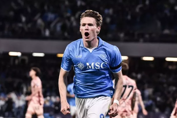 Scott McTominay scored twice for Napoli against Torino on Sunday