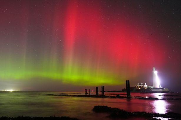 Scenes like this one, pictured last month, were enjoyed last night as the aurora borealis shone