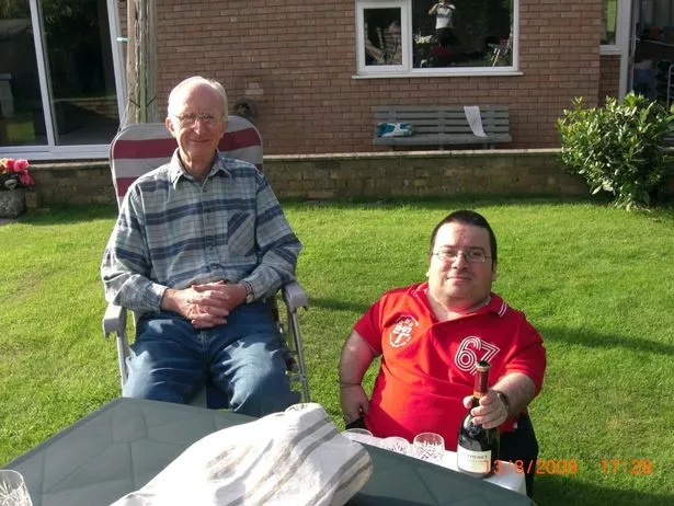 Steve Purse with his father David, who was a nuclear test veteran
