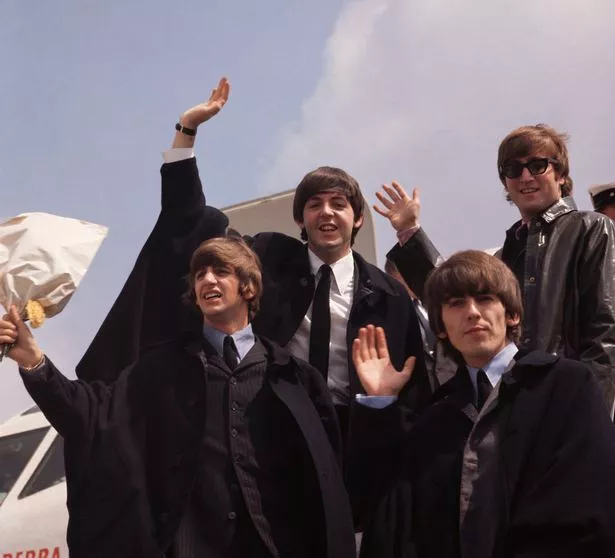John Lennon, George Harrison, Paul McCartney and Ringo Starr, pictured on their arrival in London following a tour of Australia in 1964