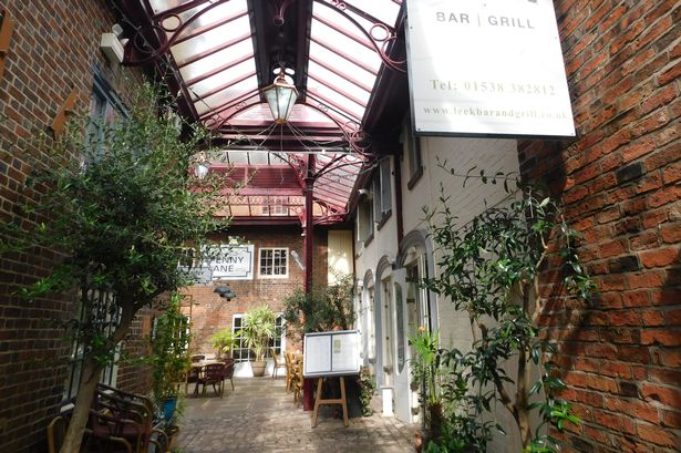 The entrance to Leek Bar and Grill