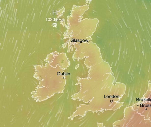 A temperature map for May 2