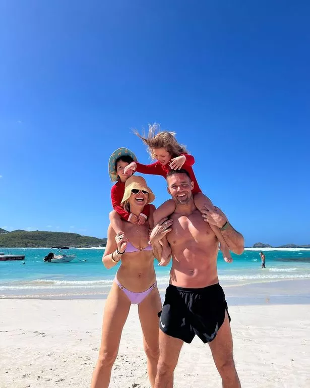Vogue Williams and Spencer Matthews with children