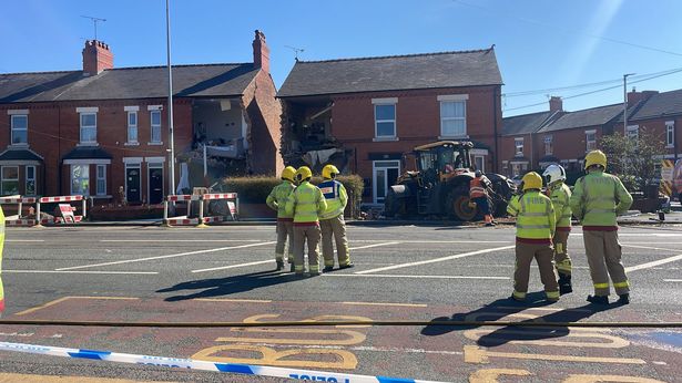The scene of the crash on the A51 Vicars Cross Road in Chester 