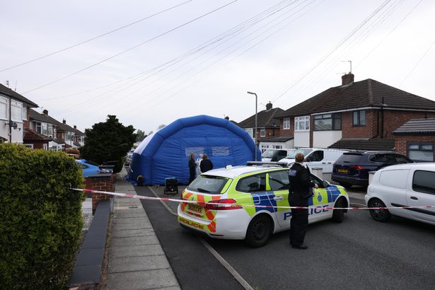 A large police operation was in place in the area 
