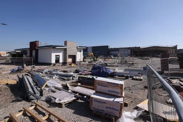 Work on new developments on Liverpool Shopping Park on Edge Lane