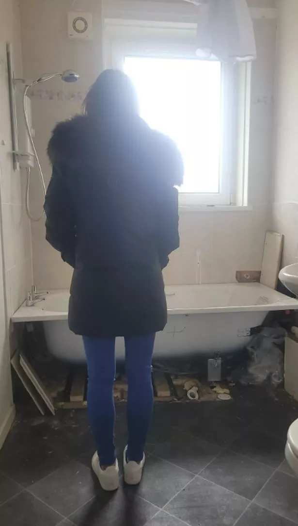 Jane and her children couldn't get washed for a week in the second property. 