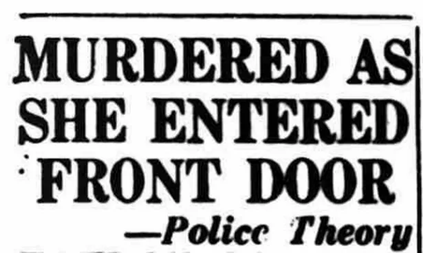 The Liverpool Echo headline relating to Mrs Rimmer's murder