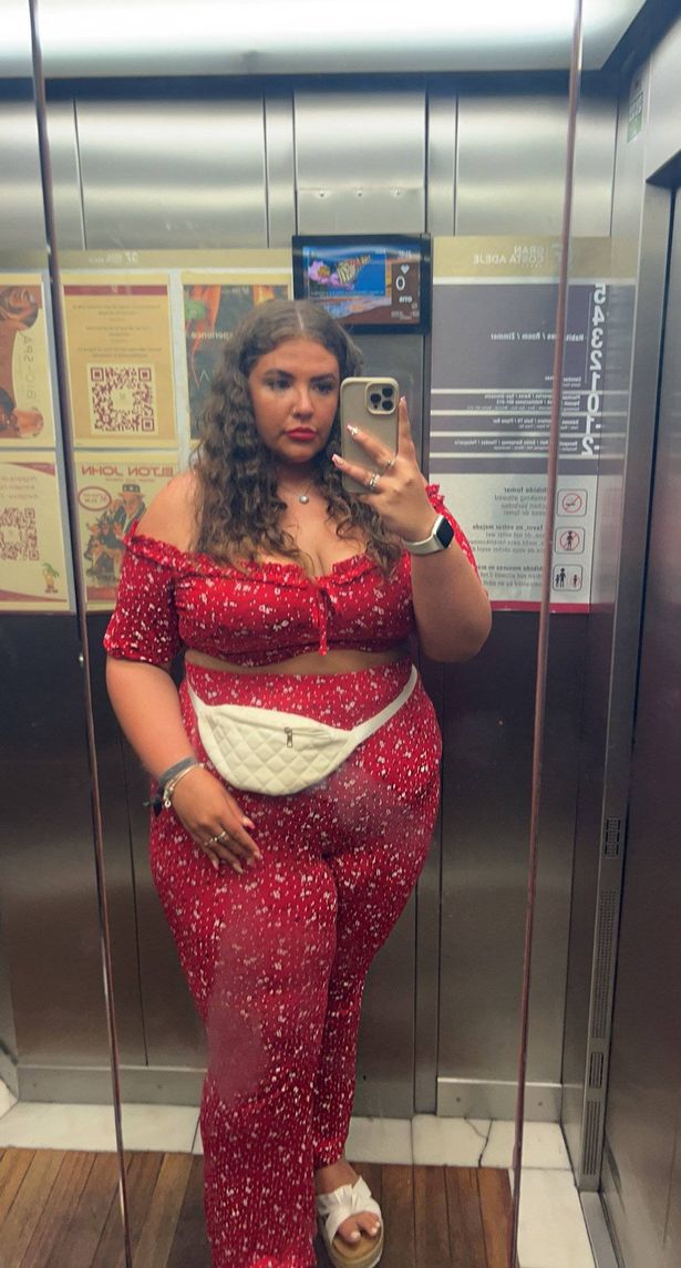 Rebecca Banks before her weight loss