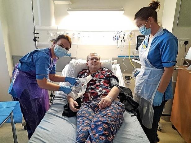 Adam during his clinical trial