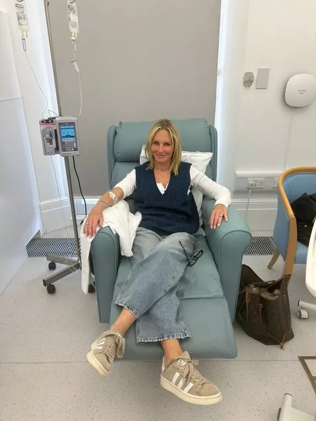 Jacquie Beltrao receiving a bone injection 