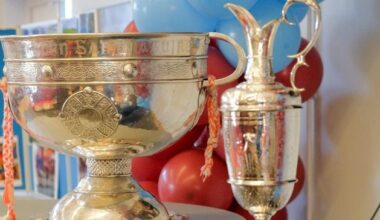Sam Maguire and Claret Jug visit Co Armagh school on same day