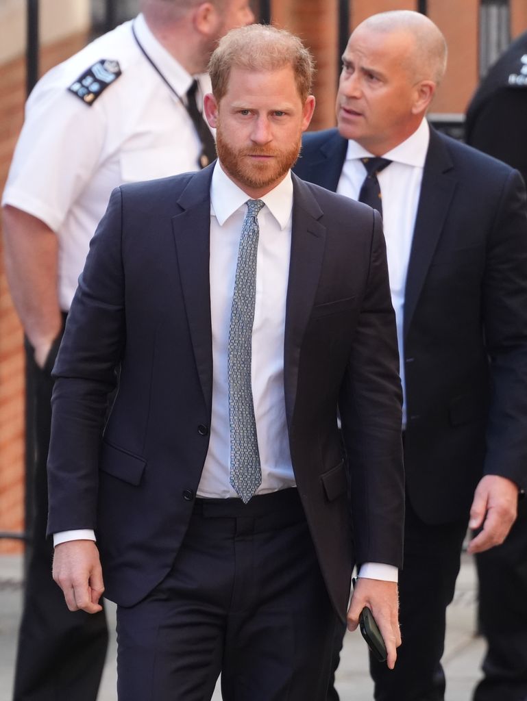 The Duke has travelled solo, leaving his wife Meghan Markle and children in Montecito