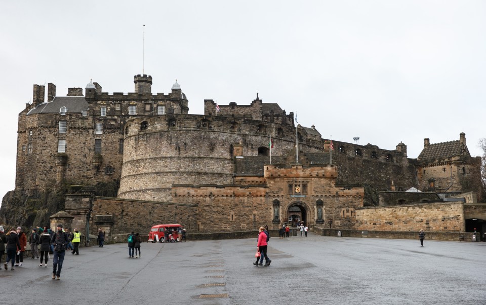 Edinburgh Castle entrance and courtyard.