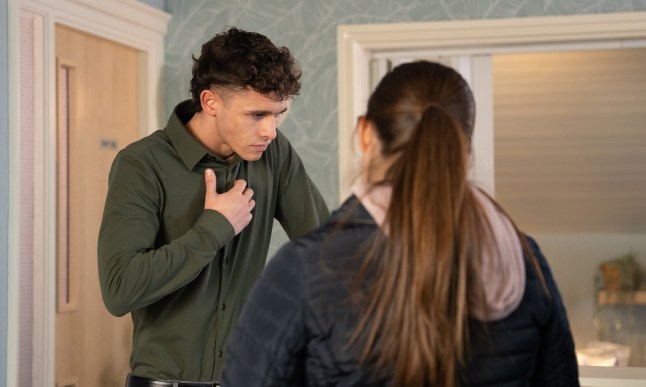 Vic realises Jacob is having an allergic reaction in Emmerdale