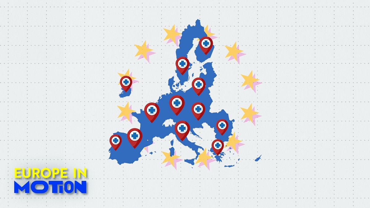 Which EU regions have the highest and lowest hospital concentration?