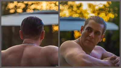 Amid re-release of 'Andaz Apna Apna', Salman Khan flaunts ripped body in shirtless pool photos' captions it 'Eelo Ji Sanam Hum Aa Gaye'
