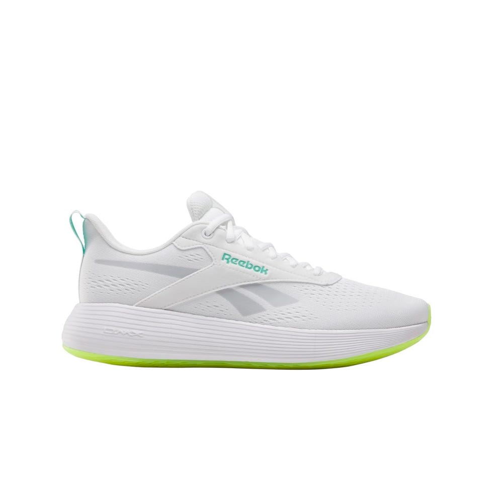 Reebok Unisex DMX Comfort + Sneaker, White/Grey 1/ Digital Lime, 9.5 US Men