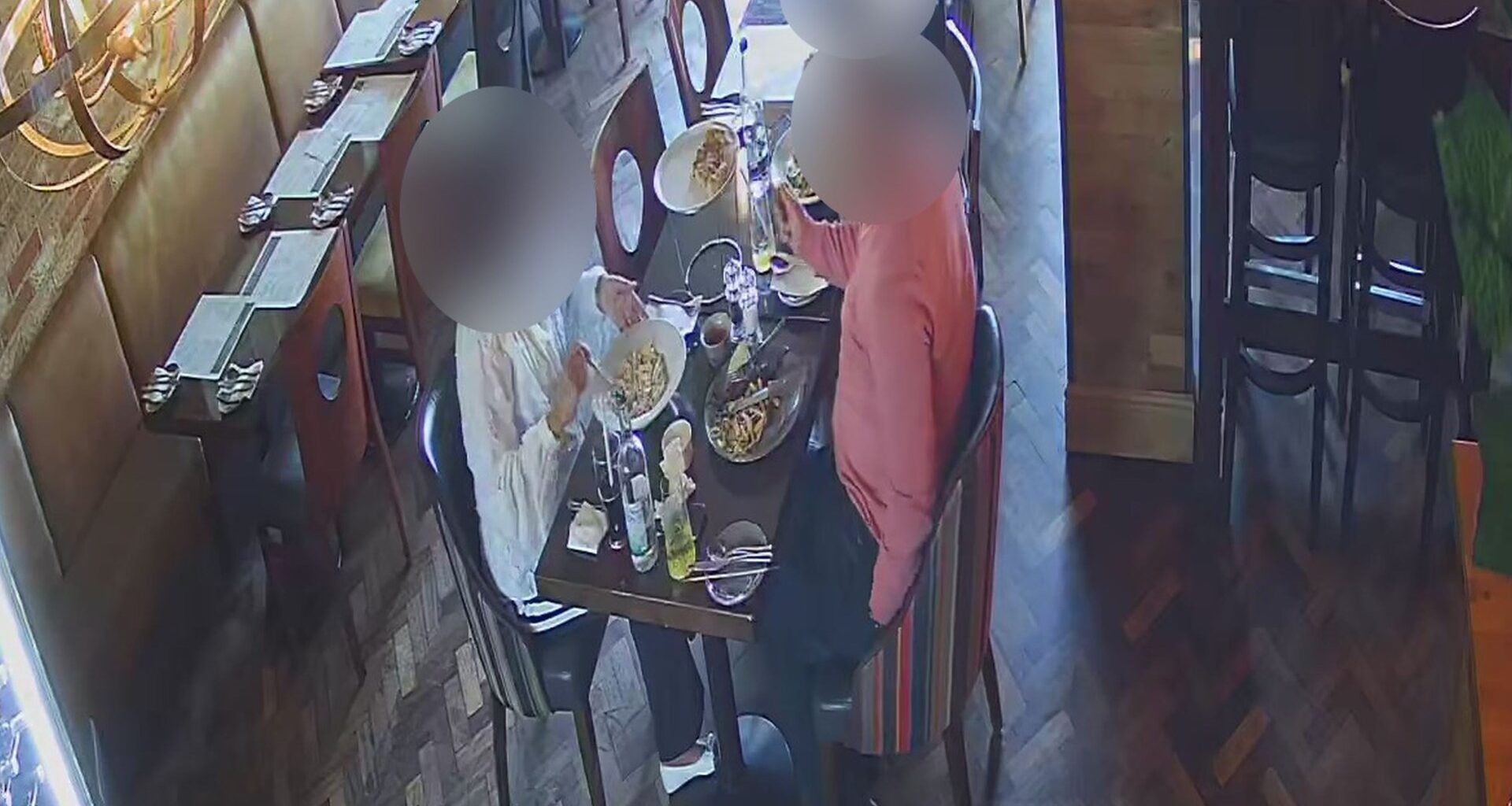 Couple caught on CCTV ‘planting GLASS in their pasta at Italian restaurant in bid to avoid paying £64 bill’ – The Sun