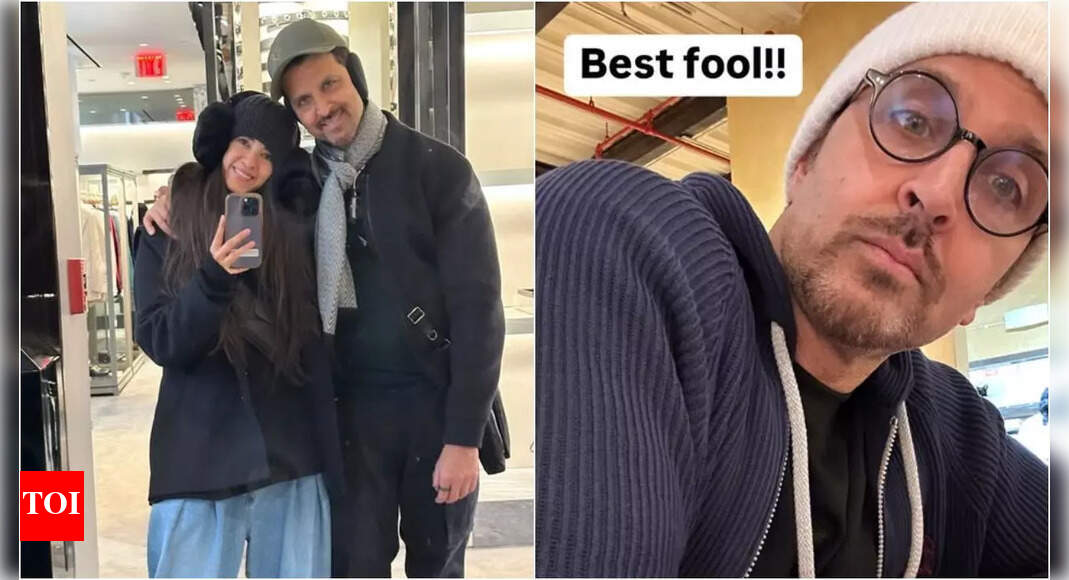 Hrithik Roshan and Saba Azad share cosy vacation photos, she hilariously calls him her 'best fool' | Hindi Movie News