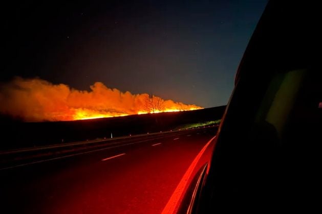 Over 30 firefighters battling blaze on Glenshane Road