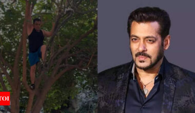 Salman Khan leaves the internet stunned as he displays his agility by climbing a tree, shuts down trolls commenting on his fitness post 'Sikandar' release - WATCH VIDEO | Hindi Movie News